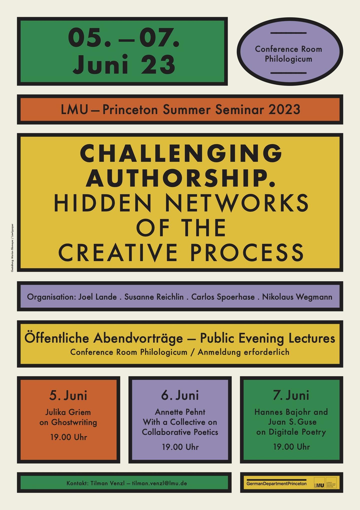 LMU-Princeton Summer Seminar 2023